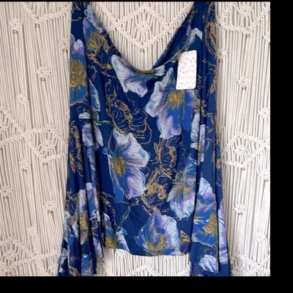 Free People navy wide sleeve blouse NWT host pick - Picture 5 of 10